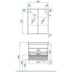 Тумба под раковину Style Line Амарант 60