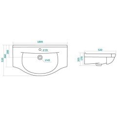 Раковина мебельная Santek Эльбрус 100 1WH110255