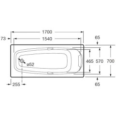 Ванна акриловая Roca Sureste 170x70 ZRU9302769