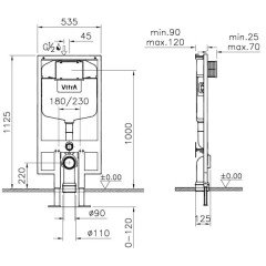 Комплект VitrA Zentrum 9012B003-7205
