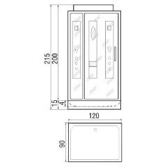 Душевая кабина River Lux Nil 120/90 СР