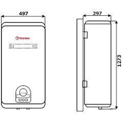 Водонагреватель накопительный Thermex Flat Diamond Touch ID 100 V