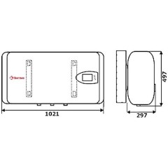 Водонагреватель накопительный Thermex Flat Diamond Touch ID 80 H