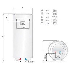 Водонагреватель накопительный Ariston ABS PRO ECO INOX PW 30 V SLIM