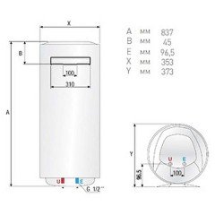 Водонагреватель накопительный Ariston ABS PRO ECO INOX PW 50 V SLIM