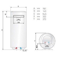 Водонагреватель накопительный Ariston ABS PRO ECO INOX PW 65 V SLIM