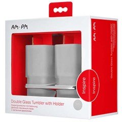 Стакан двойной стеклянный настенный Am.Pm Inspire A50343464