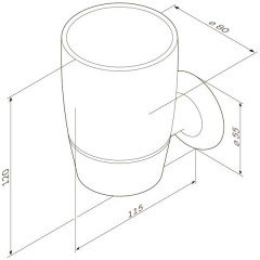 Стакан стеклянный настенный Am.Pm Like A8034300