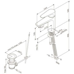 Смеситель для раковины Am.Pm Inspire F5004000 с гигиеническим душем