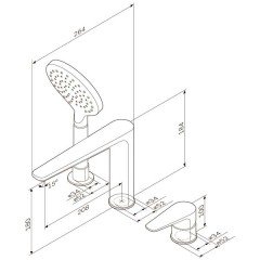 Смеситель на борт ванны Am.Pm Inspire F5001300