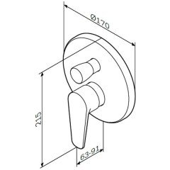 Смеситель для ванны встраиваемый Am.Pm Inspire F5085000