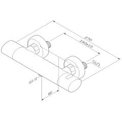 Смеситель для душа Am.Pm Sense F7540000 с термостатом