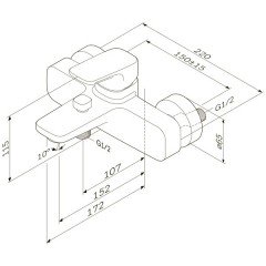 Смеситель для ванны Am.Pm Spirit F7010000