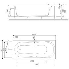 Ванна акриловая Am.Pm Bliss L W53A-180-080W-A
