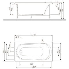 Панель фронтальная для ванны Am.Pm Joy W85A-150-070W-P