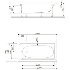 Ванна акриловая Am.Pm Sense W75A-150-070W-A
