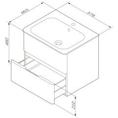 Комплект мебели Am.Pm Bliss D 60 белый