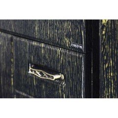 Тумба с раковиной СаНта Классик 80 чёрное золото
