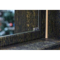 Зеркало СаНта Классик 80 чёрное золото 119008