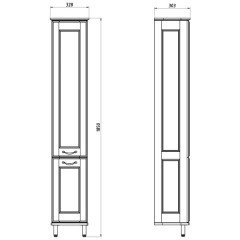 Пенал ASB-Woodline Прато 32 орех массив ясеня