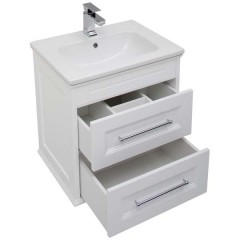 Тумба с раковиной Aquanet Бостон 60 белый 00198477 + 00197960 (209679 + 197960)