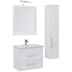 Тумба с раковиной Aquanet Бостон 80 белый 00196957 + 00186188 (209677 + 186188)