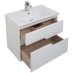 Тумба с раковиной Aquanet Модена 75 белый 00198486 + 00182319