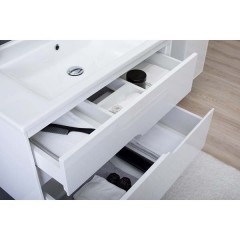 Тумба с раковиной Aquanet Модена 75 белый 00198486 + 00182319