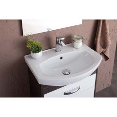 Тумба с раковиной Aquanet Грейс 60 дуб кантенбери (1 ящик, 2 дверцы) 00198374 + 00182641