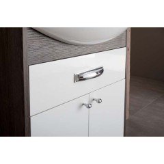 Тумба с раковиной Aquanet Грейс 60 дуб кантенбери (1 ящик, 2 дверцы) 00198374 + 00182641