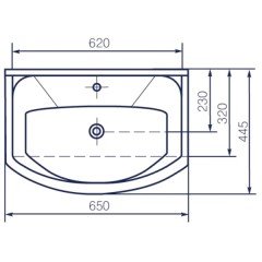 Комплект мебели Aquanet Грейс 65 дуб кантенбери (1 ящик) 00198805
