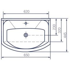 Комплект мебели Aquanet Грейс 65 дуб сонома (1 ящик) 00198806