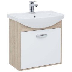 Тумба с раковиной Aquanet Грейс 65 дуб сонома (1 ящик) 00198375 + 00182642