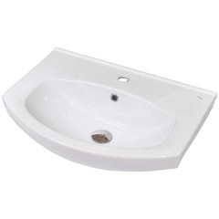 Тумба с раковиной Aquanet Ирис 60 белый (1 ящик, 2 дверцы) 00198381 + 00182641