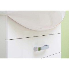 Тумба с раковиной Aquanet Ирис 65 белый (2 ящика) 00198383 + 00182642