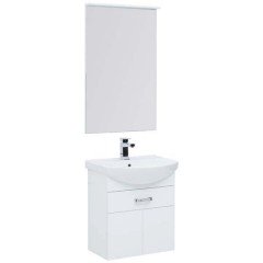 Тумба под раковину Aquanet Ирис 60 белый (1 ящик, 2 дверцы) 00198381