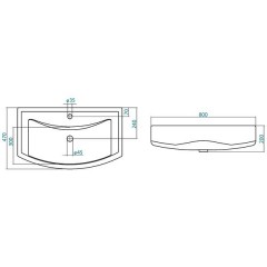Комплект мебели ASB-Mebel Алекса 80 белый/золото
