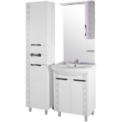 Тумба с раковиной ASB-Mebel Алекса 70 белый/серебро