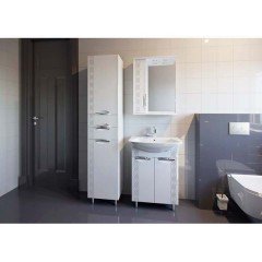 Зеркало-шкаф ASB-Mebel Алекса 60 L белый/серебро