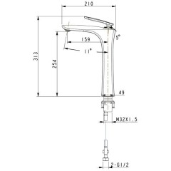 Смеситель для раковины Timo Helmi 4011/00-16 F chrome/white
