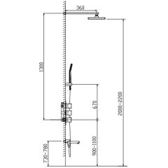 Душевая система Timo Tetra-Thermo SX-0199/00 SM chrome