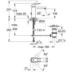 Смеситель для раковины Grohe Eurocube 23445000
