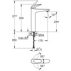 Смеситель для раковины Grohe Eurostyle New 23719LS3