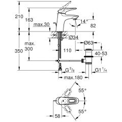 Смеситель для раковины Grohe Eurostyle New 33558LS3