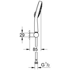 Душевой гарнитур Grohe Power&Soul Cosmopolitan 27741000