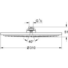 Верхний душ Grohe Rainshower Cosmopolitan Metal 27477000