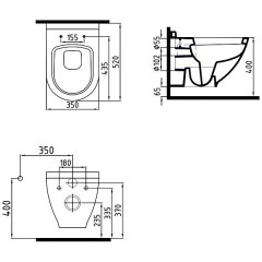 Унитаз подвесной Bien Harmony 11KAP52N2 (HRKA052N2VP0W3000) безободковый