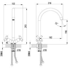Смеситель для кухни Lemark Practica LM7504C
