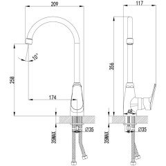 Смеситель для кухни Lemark Partner LM6555C