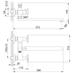 Смеситель универсальный Rossinka Silvermix RS41-84